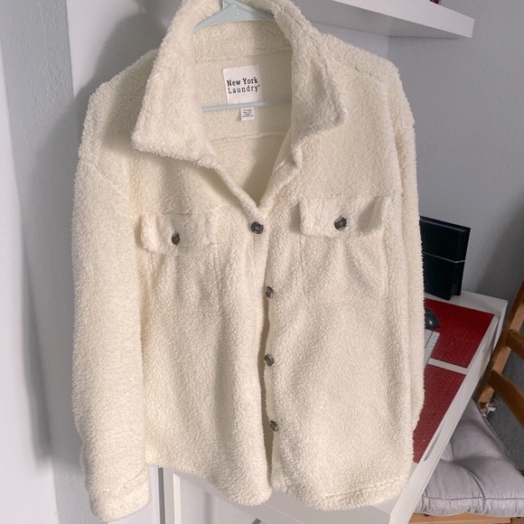 White teddy Sherpa jacket - Picture 1 of 5